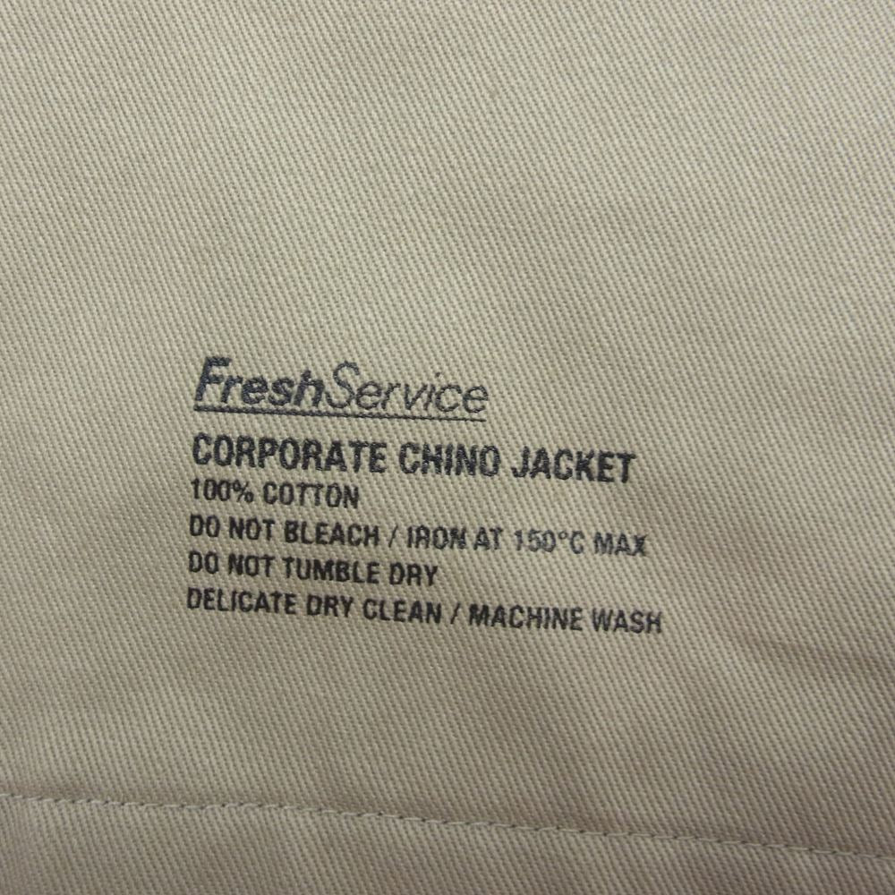 フレッシュサービス 23SS FSW-23CT-181 CORPORATE CHINO JACKET コーポレート チノ テーラードジャケット ベージュ系 M【新古品】【未使用】【中古】