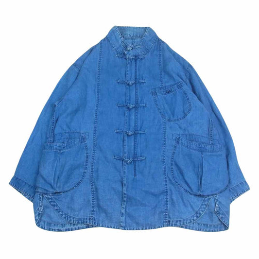 PORTER CLASSIC ポータークラシック 23SS INDIGO LINEN CHINESE JACKET インディゴリネン チャイニーズ ジャケット インディゴブルー系 3【中古】