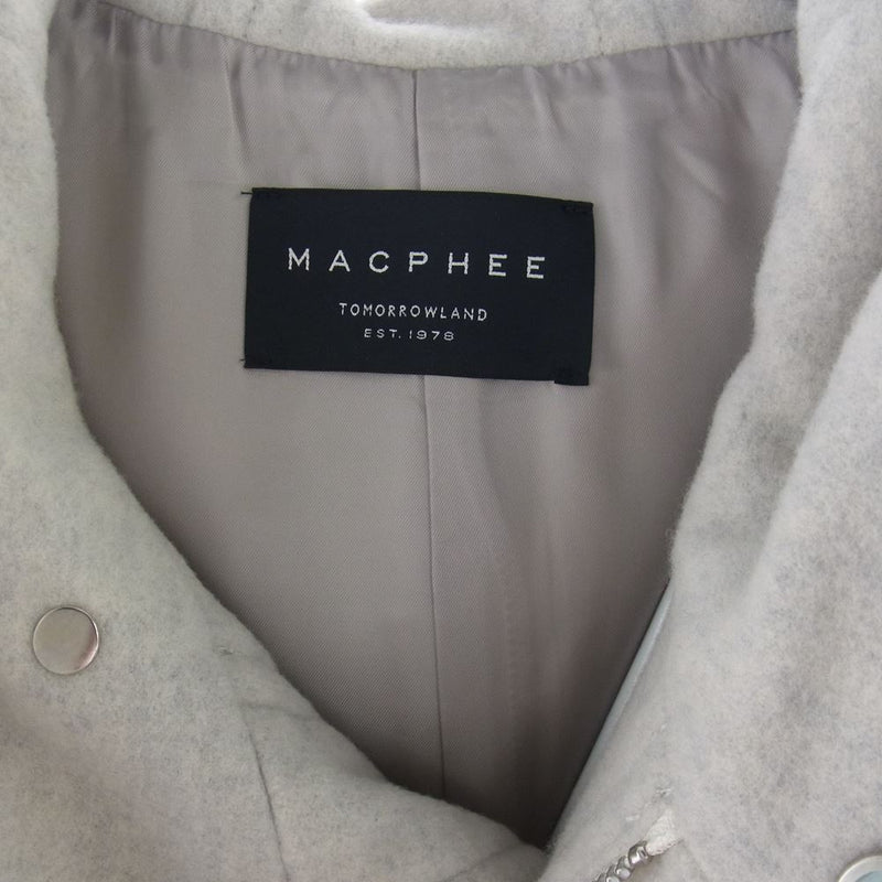 MACPHEE マカフィー ウールメルトン フーデットコート グレー系 36【中古】