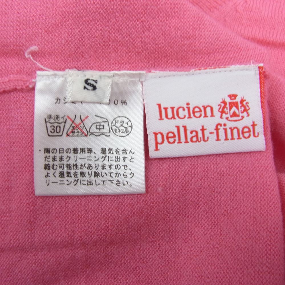 Lucien Pellat-Finet ルシアンペラフィネ 国内正規品 カシミヤ100％ カシミア カモ スカル刺繍 Vネック ニット セーター ピンク系 S【中古】
