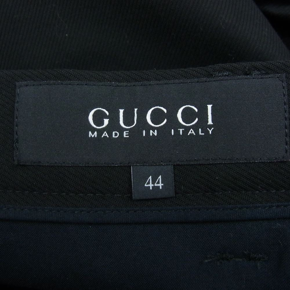 GUCCI グッチ 243257 裾ジップ ストレッチ スキニー パンツ ブラック系 44【中古】