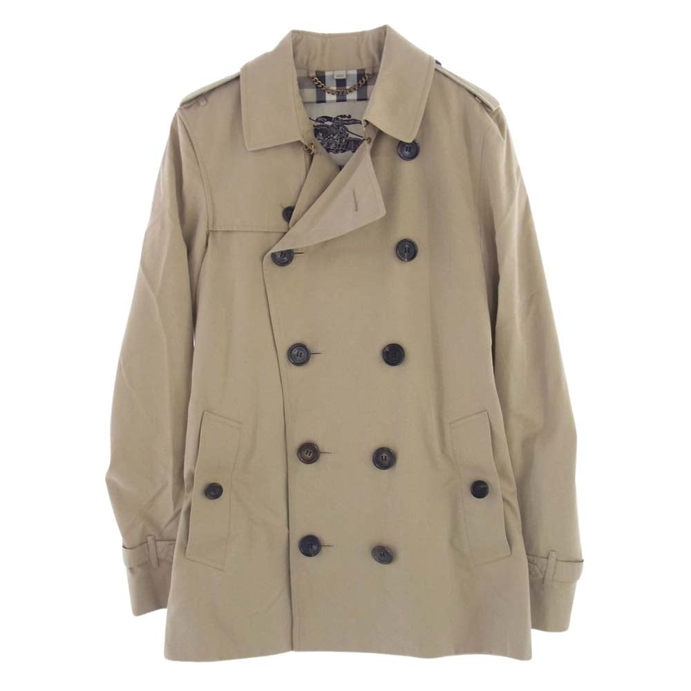 BURBERRY LONDON バーバリー ロンドン 3906687 英国製 SANDRINGHAM SHORT 裏地ノバチェック サンドリンガム ショート トレンチコート ベージュ系 44【中古】