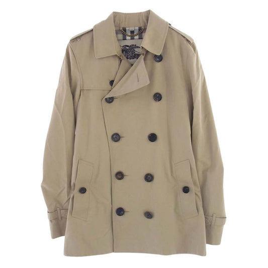 BURBERRY LONDON バーバリー ロンドン 3906687 英国製 SANDRINGHAM SHORT 裏地ノバチェック サンドリンガム ショート トレンチコート ベージュ系 44【中古】