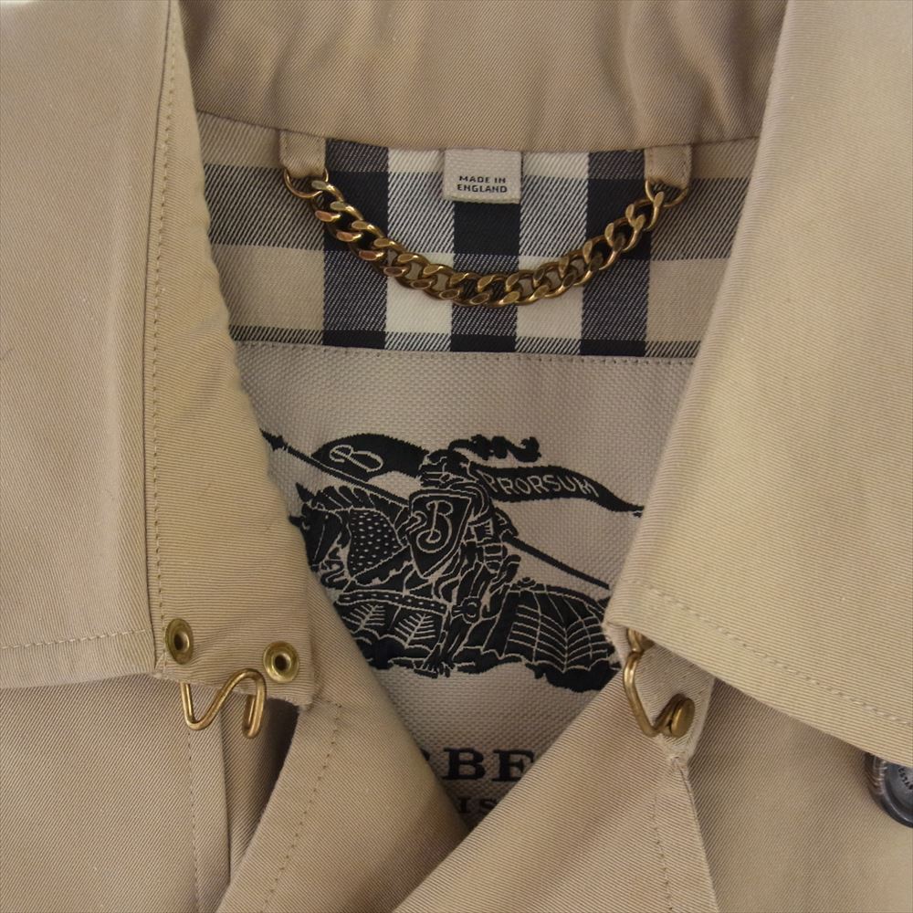 BURBERRY LONDON バーバリー ロンドン 3906687 英国製 SANDRINGHAM SHORT 裏地ノバチェック サンドリンガム ショート トレンチコート ベージュ系 44【中古】