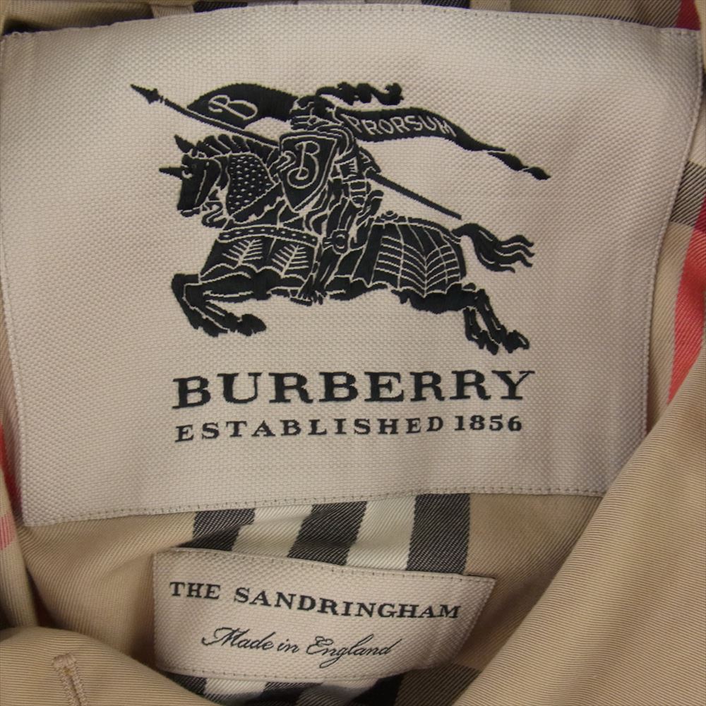 BURBERRY LONDON バーバリー ロンドン 3906687 英国製 SANDRINGHAM SHORT 裏地ノバチェック サンドリンガム ショート トレンチコート ベージュ系 44【中古】