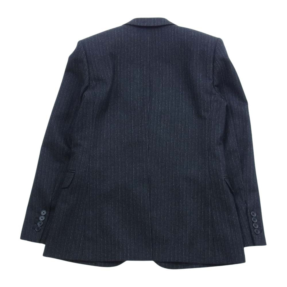 SAINT LAURENT サンローラン 353089 Y615F 2B ストライプ テーラードジャケット スラックスパンツ セットアップ スーツ ダークグレー系 ブラック系 46【中古】