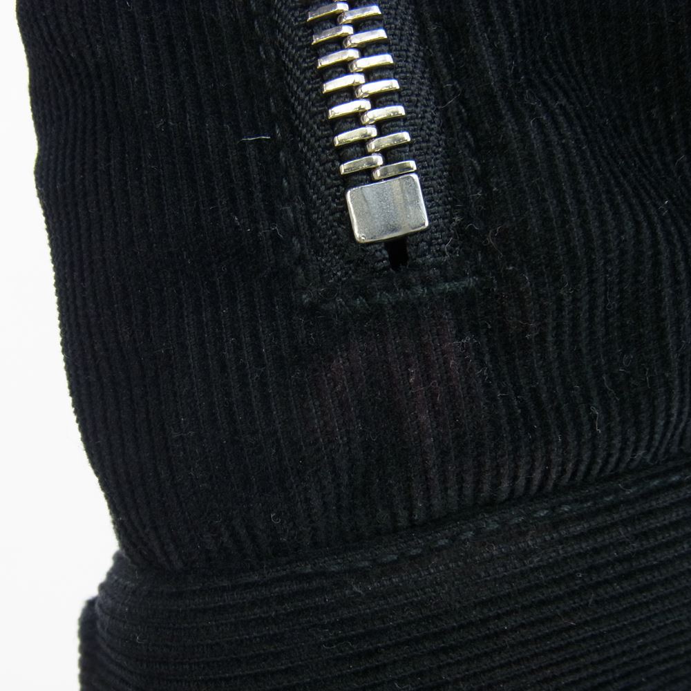 CHROME HEARTS クロムハーツ（原本無） ダガージップ バックフレア クロスボールボタン 袖レザー コーデュロイ ボア ジャケット ブラック系 M【中古】