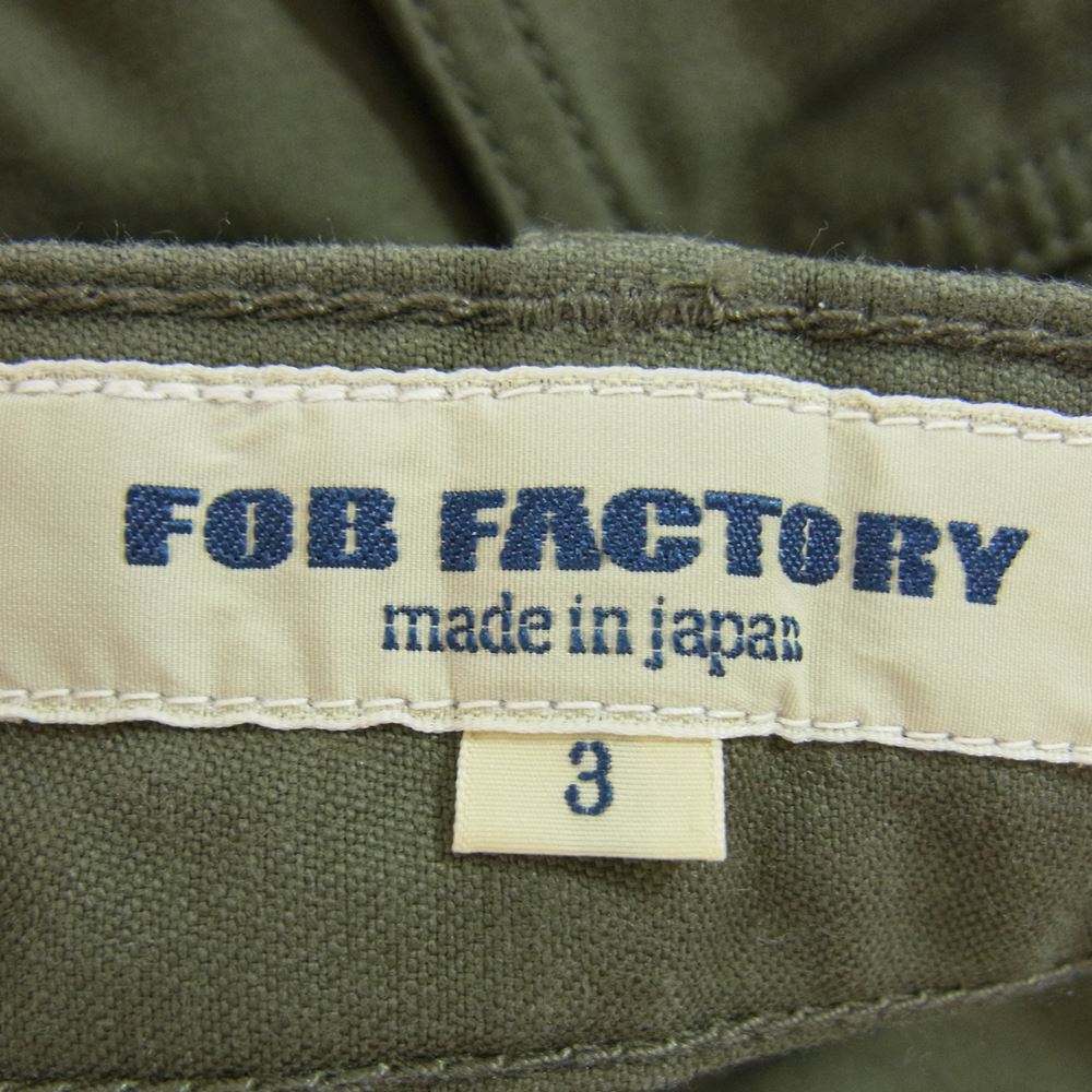 FOB FACTORY エフオービーファクトリー F0431 BAKER PANTS ベイカー パンツ カーキ系 L【中古】