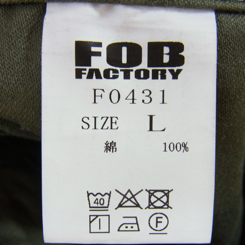FOB FACTORY エフオービーファクトリー F0431 BAKER PANTS ベイカー パンツ カーキ系 L【中古】
