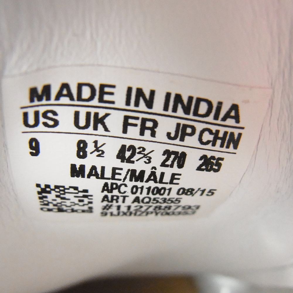 adidas アディダス AQ5355 STAN SMITH CF EF ベルクロ スタンスミス スニーカー ホワイト系 US9 JPN270【新古品】【未使用】【中古】