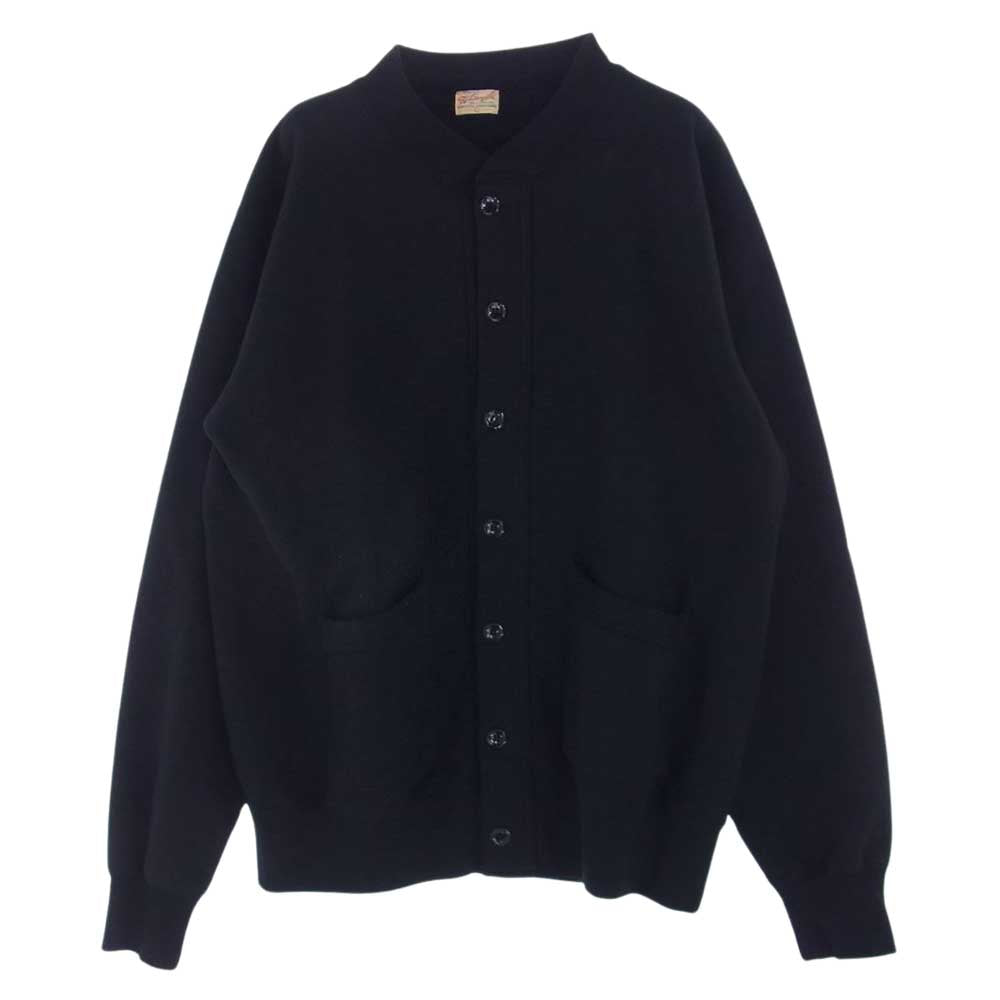WHITESVILLE ホワイツビル ヘビー スウェット カーディガン ブラック系 L【中古】