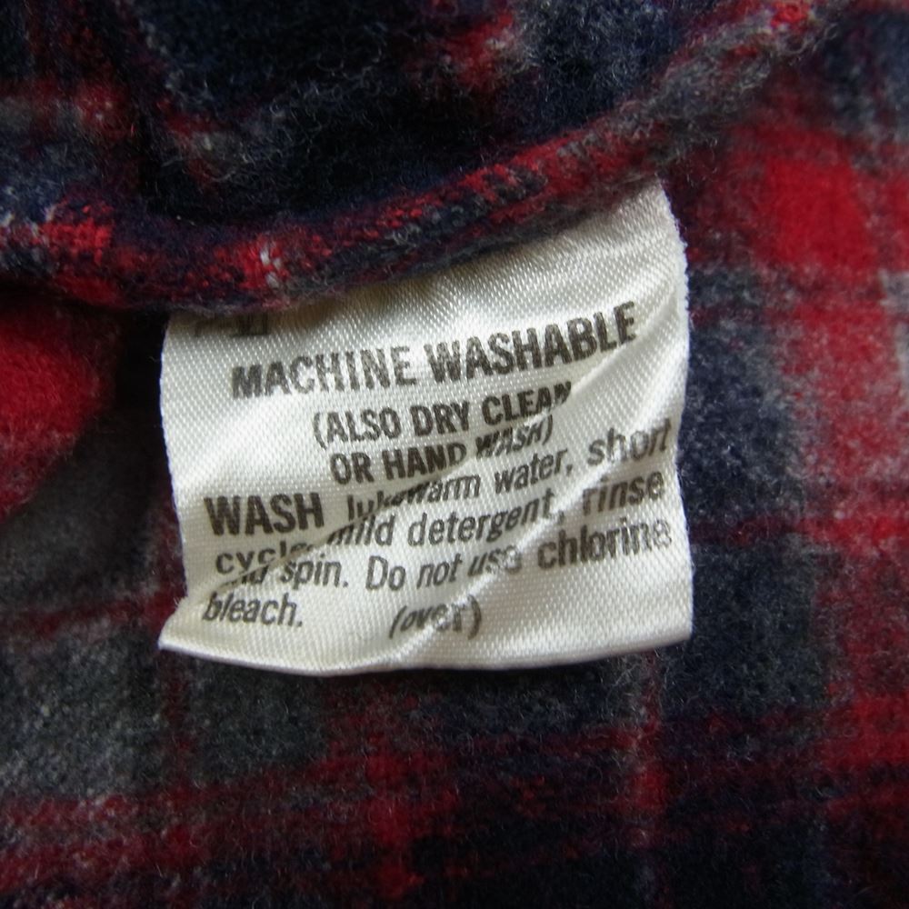 PENDLETON ペンドルトン 70s USA製 ヴィンテージ チェック 長袖 シャツ レッド系 XL【中古】