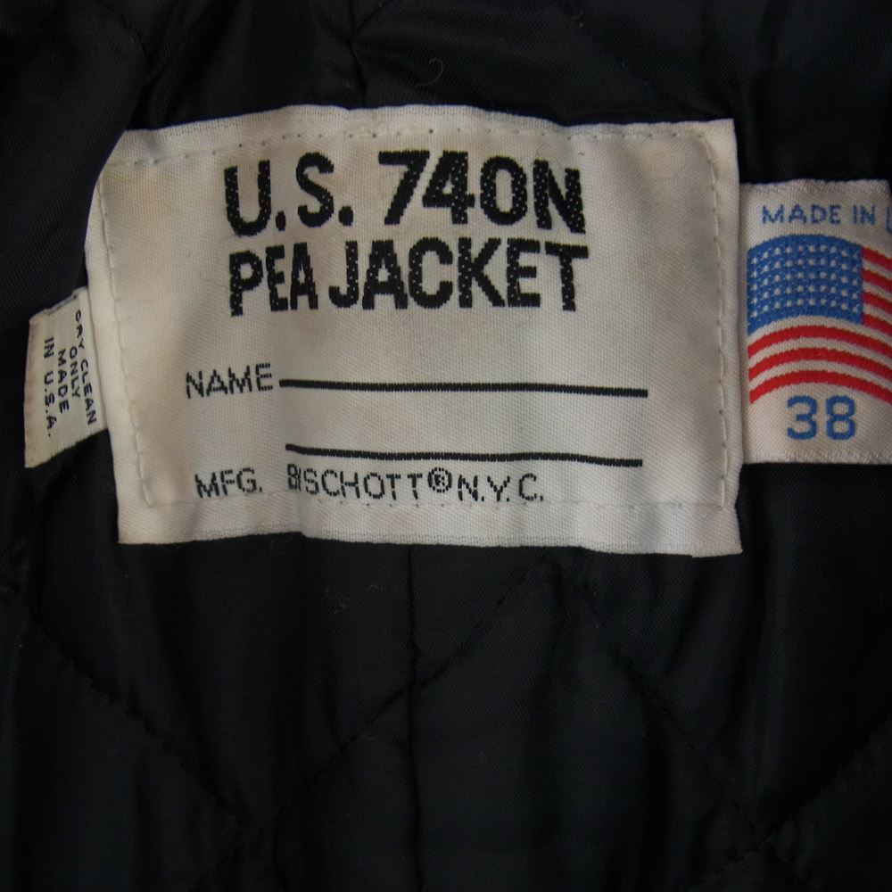 schott ショット U.S. 740N PEA JACKET ウール Pコート ブラック系 38【中古】