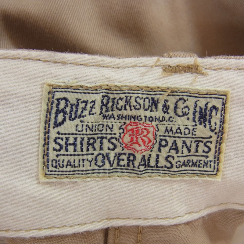 Buzz Rickson's バズリクソンズ BR40025 ORIGINAL SPEC. CHINOS オリジナル スペック チノ パンツ ブラウン系 34【中古】