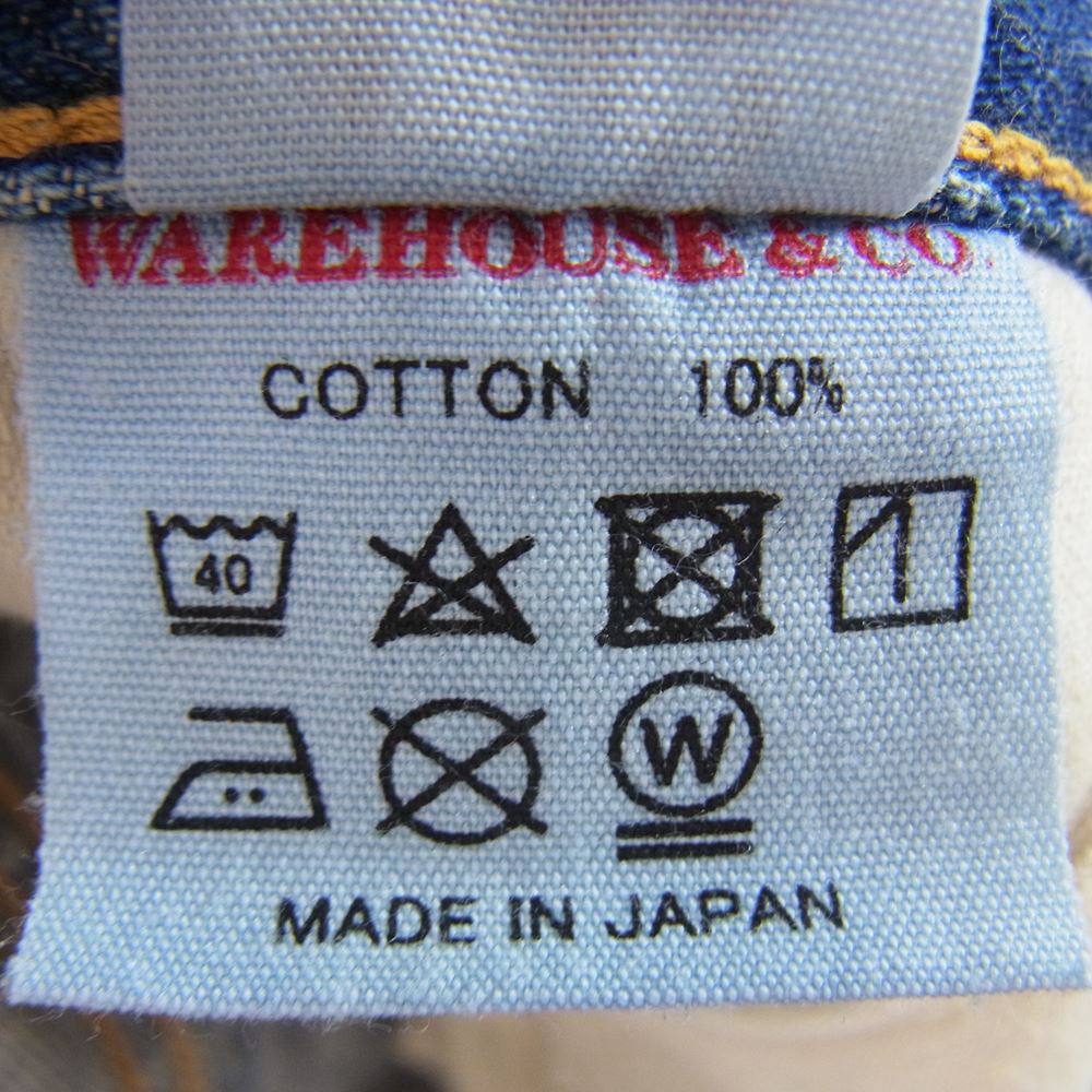 WAREHOUSE ウエアハウス 1100 2ND-HAND セコハン 66モデル デニム パンツ インディゴブルー系 36【中古】