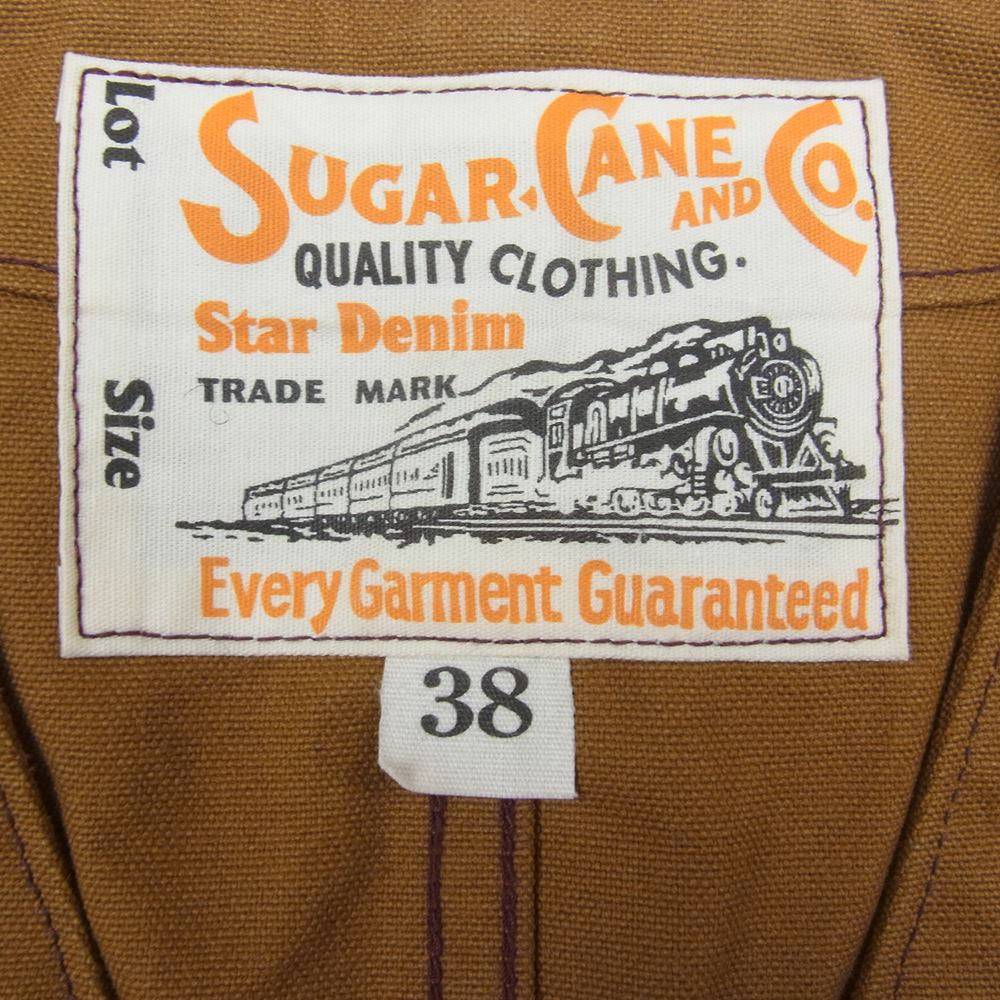 SUGAR CANE シュガーケーン SC14375 13oz. BROWN DUCK WORK VEST ブラウン ダック ワーク ベスト ブラウン系 38【中古】