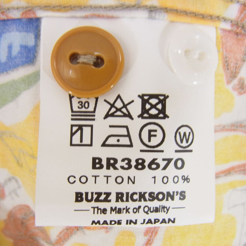 Buzz Rickson's バズリクソンズ BR38670 20TH AIRFORCE AIRCRAFT エアフォース 総柄 アロハ 半袖 シャツ L【美品】【中古】