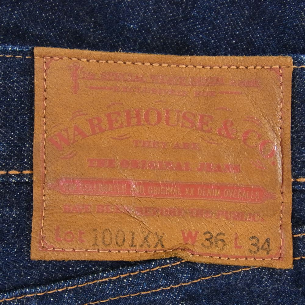 WAREHOUSE ウエアハウス 1001XX デニム パンツ インディゴブルー系 36【中古】