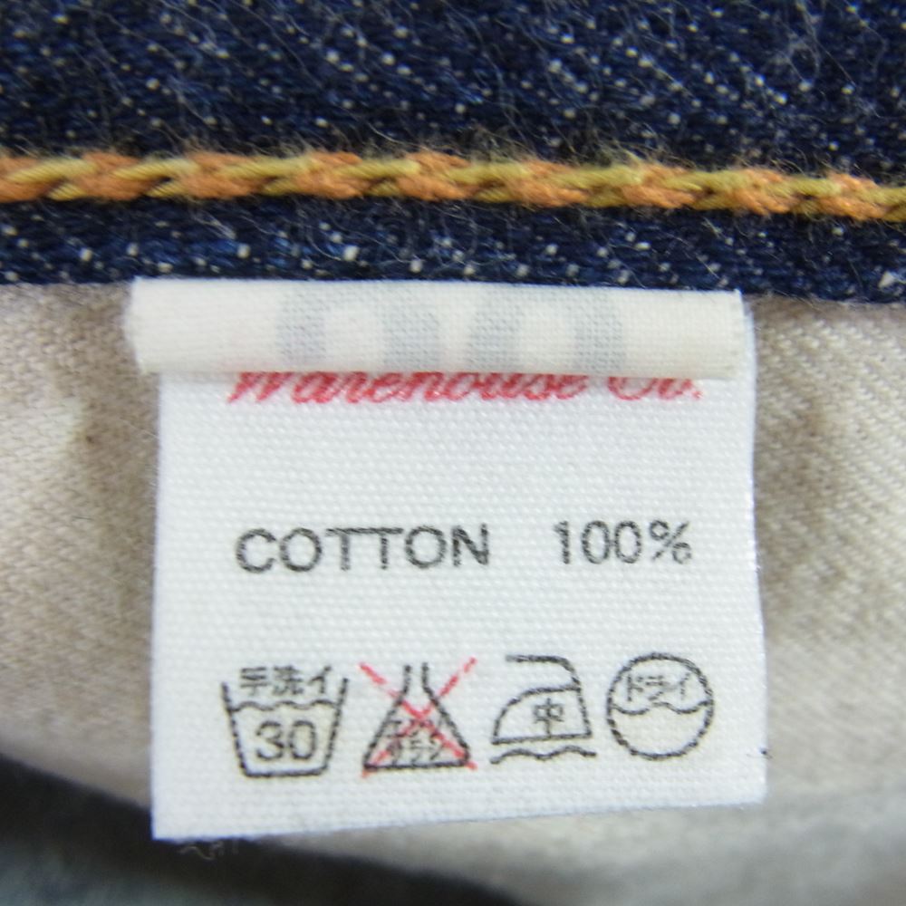 WAREHOUSE ウエアハウス 1001XX デニム パンツ インディゴブルー系 36【中古】