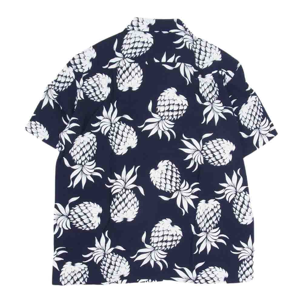 SUN SURF サンサーフ DK36201 DUKE KAHANAMOKU SPECIAL EDITION  スペシャルエディション カハナモク ハワイアン アロハ 半袖 シャツ ネイビー系 L【極上美品】【中古】