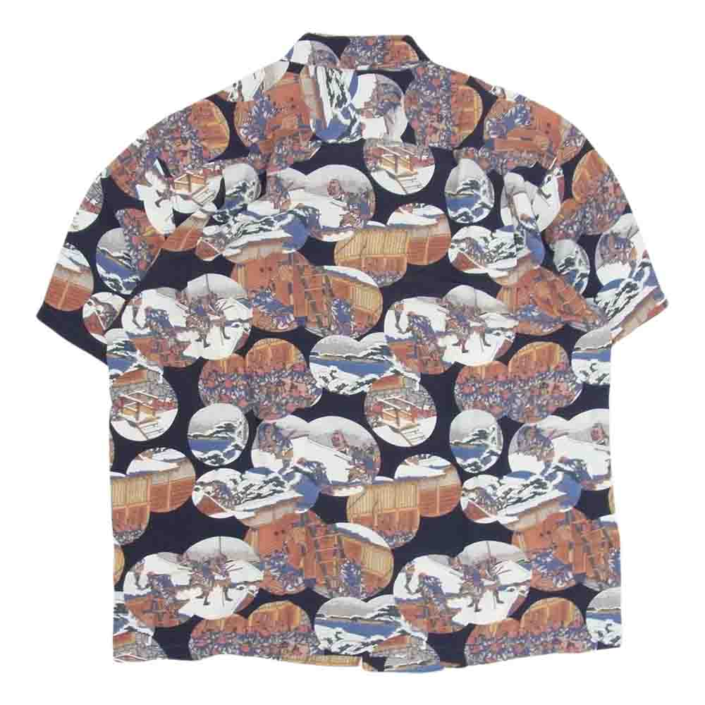 SUN SURF サンサーフ SS37918 × 葛飾北斎 SPECIAL EDITION 忠臣蔵討入 半袖 アロハ シャツ マルチカラー系 L【極上美品】【中古】