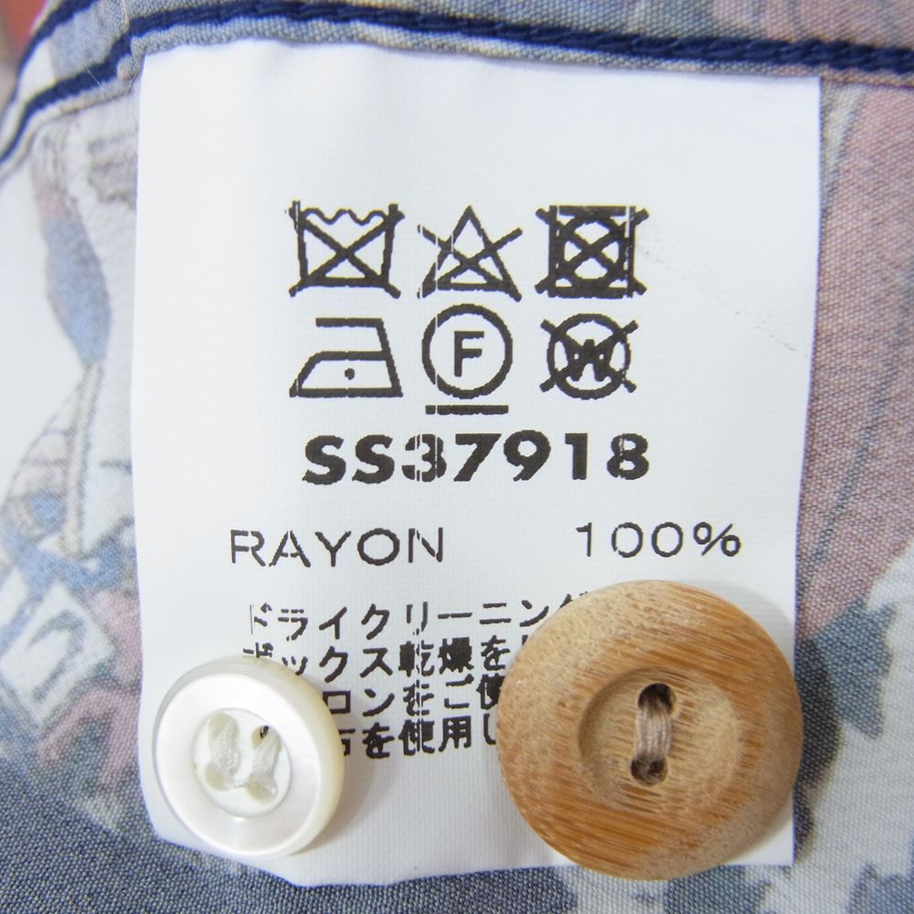 SUN SURF サンサーフ SS37918 × 葛飾北斎 SPECIAL EDITION 忠臣蔵討入 半袖 アロハ シャツ マルチカラー系 L【極上美品】【中古】