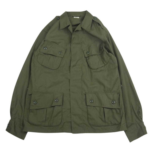 Buzz Rickson's バズリクソンズ BR12247 COAT, MAN'S COMBAT TROPICAL トロピカル コンバット ユニフォーム ジャングル ファティーグ ミリタリー ジャケット コート カーキ系 L【美品】【中古】