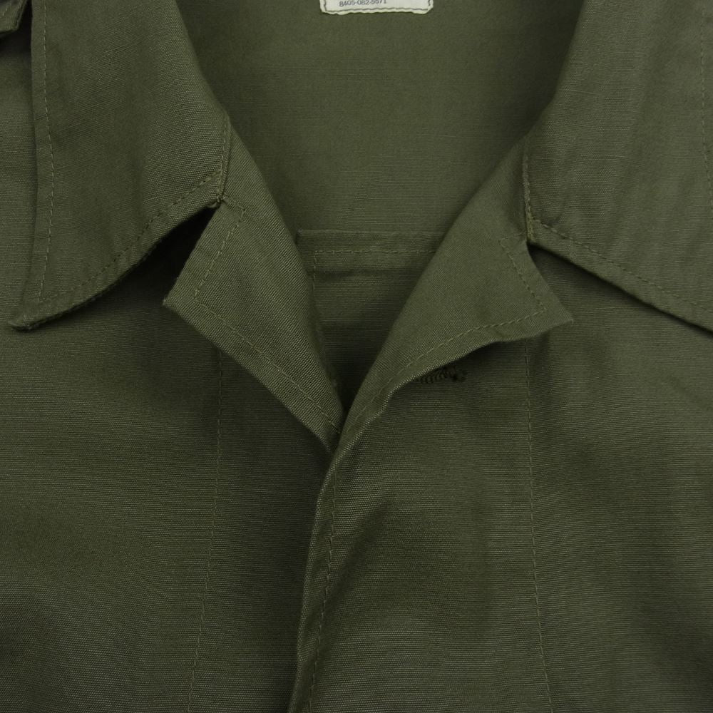 Buzz Rickson's バズリクソンズ BR12247 COAT, MAN'S COMBAT TROPICAL トロピカル コンバット ユニフォーム ジャングル ファティーグ ミリタリー ジャケット コート カーキ系 L【美品】【中古】