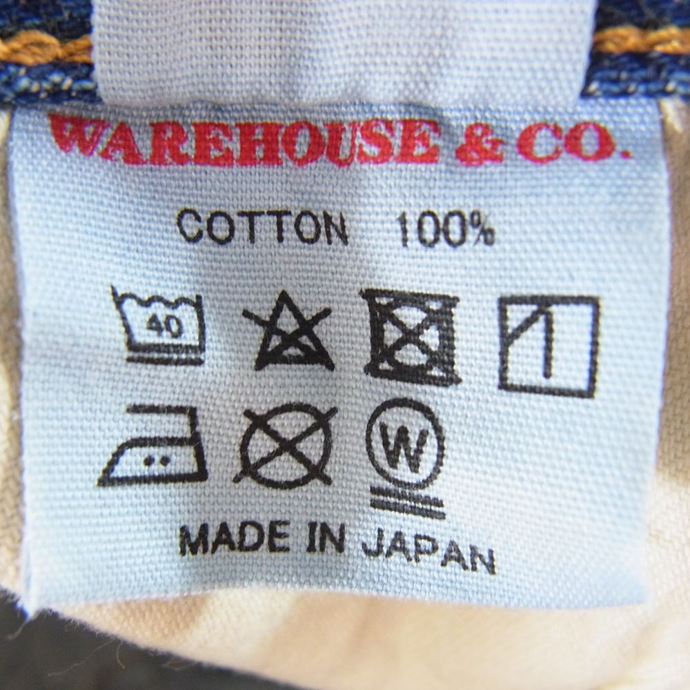 WAREHOUSE ウエアハウス 1105 2ND-HAND セコハン テーパード ストレート デニム パンツ インディゴブルー系 36【中古】