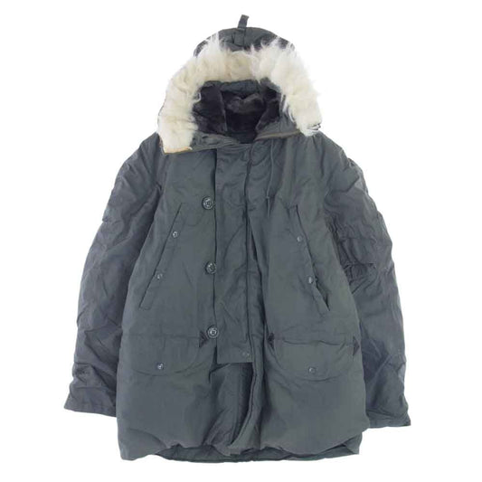 アメリカ軍 8415-00-376-1672 DSA100-76-C-1482 76年製 70s N-3B フライト ジャケット カーキ系 M【中古】