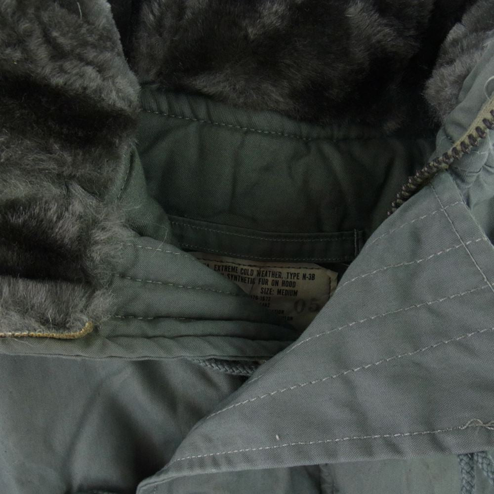 アメリカ軍 8415-00-376-1672 DSA100-76-C-1482 76年製 70s N-3B フライト ジャケット カーキ系 M【中古】