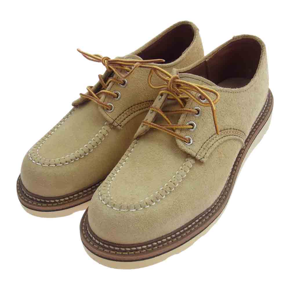 RED WING レッドウィング 8097 oxford スエード オックスフォード ラフアウト モックトゥ ローカット ブーツ ベージュ系【美品】【中古】