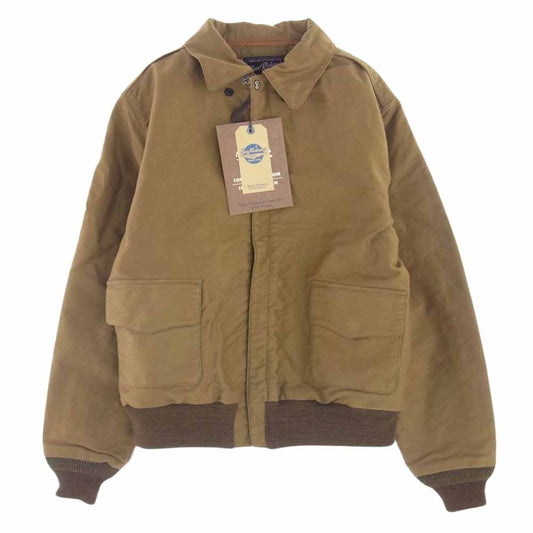 Buzz Rickson's バズリクソンズ BR14934 AVIATION ASSOCIATES JUNGLE CLOTH A-2 アビエーションアソシエイツ ジャングルクロス デッキ ジャケット カーキ系 40 L【新古品】【未使用】【中古】