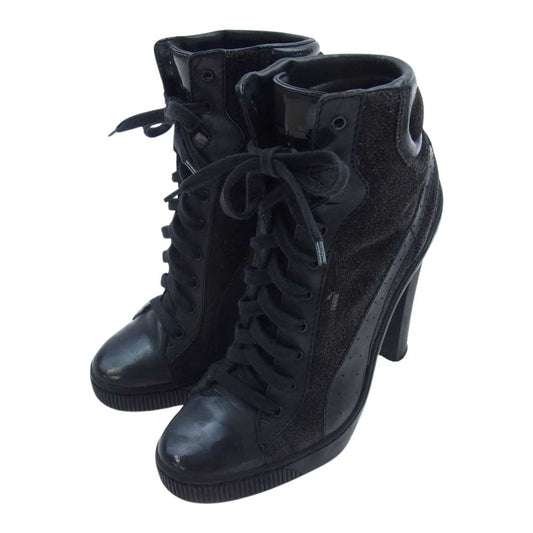 Sergio Rossi セルジオロッシ WZ0634.004 PUMA プーマ スエード ハイヒール スニーカー シューズ パンプス グレー系 37【中古】