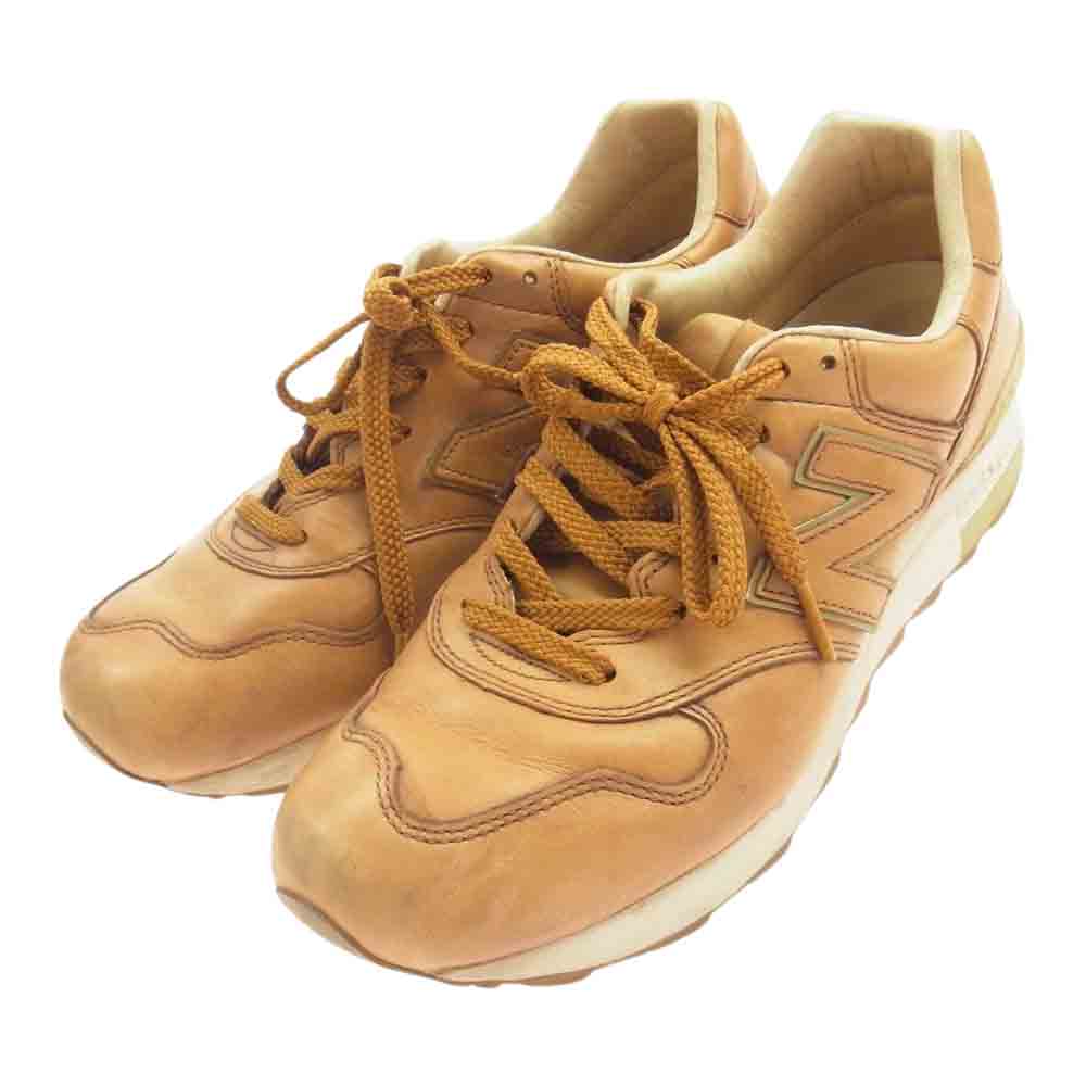 NEW BALANCE ニューバランス CM1400UA UNITED ARROWS ユナイテッドアローズ別注 25周年記念モデル レザー ローカット スニーカー ライトブラウン系 26.5cm【中古】