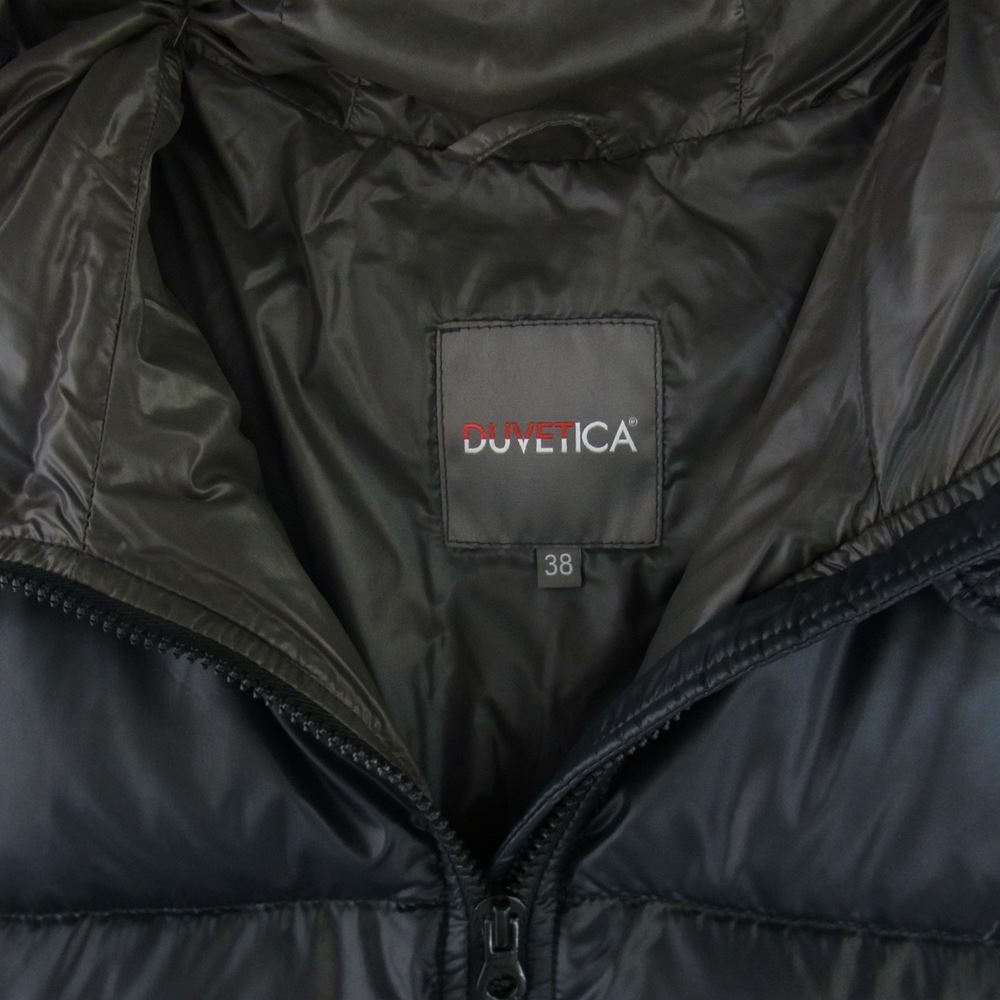 DUVETICA デュベティカ フルジップ ロング ダウンジャケット ブラック系 38【中古】