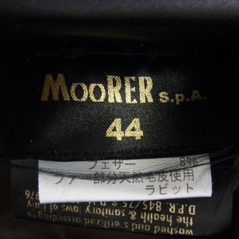 ムーレー 国内正規品 MORRIS モリス ラビットファー ダウンジャケット ブラック系 44【中古】