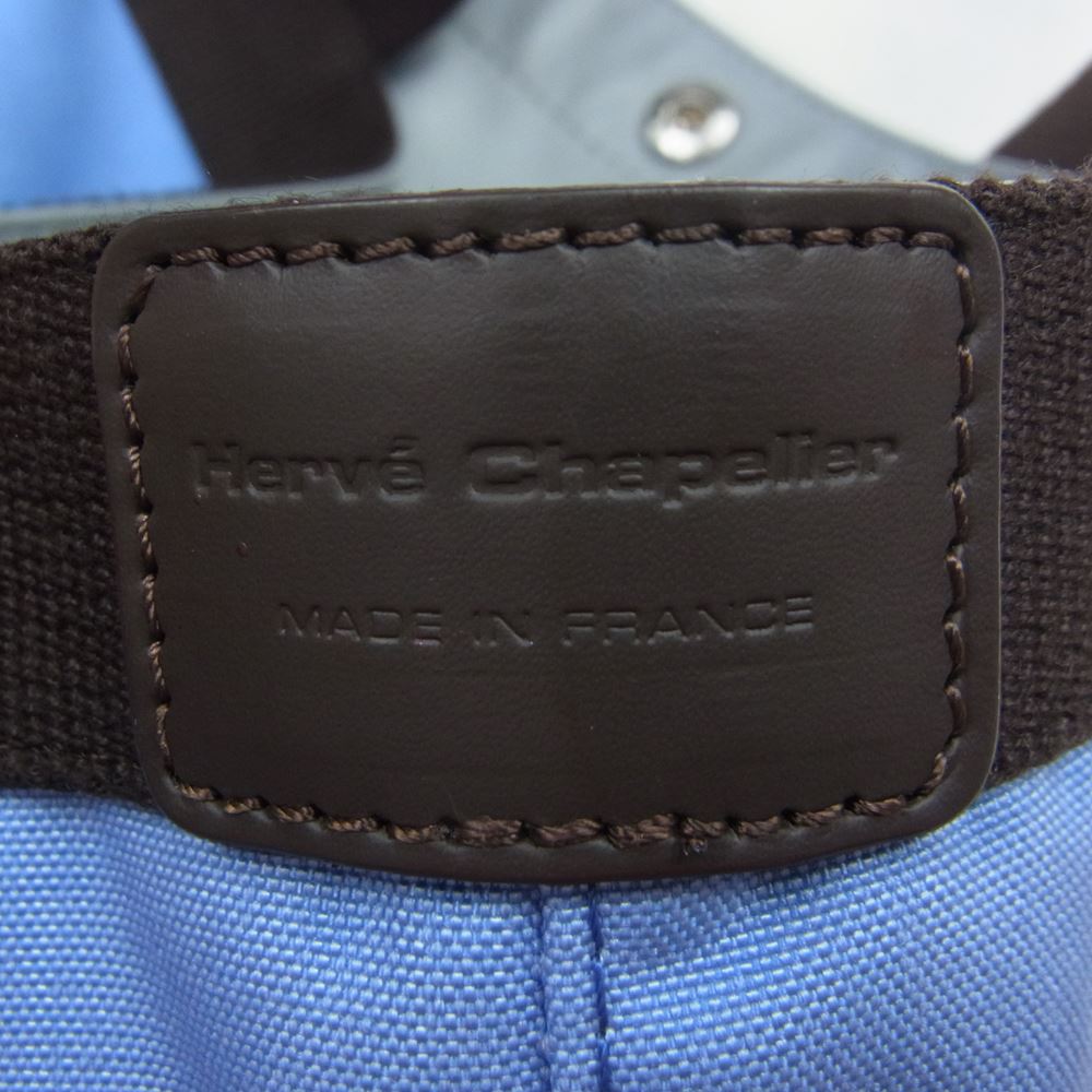 Herve Chapelier エルベ・シャプリエ 704C コーデュラ スクエア トート バッグ ブルー系【中古】