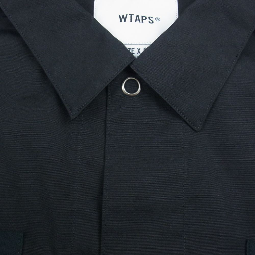 WTAPS ダブルタップス 22AW 222BRDT-SHM03 WTAPS HUEY LS CTPL WEATHER シャツ ブラック系 03【極上美品】【中古】