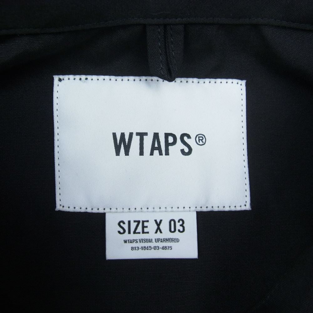 WTAPS ダブルタップス 22AW 222BRDT-SHM03 WTAPS HUEY LS CTPL WEATHER シャツ ブラック系 03【極上美品】【中古】