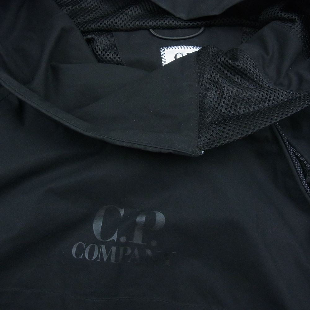 C.P.Company シーピーカンパニー 08CMOW006A Protek Logo Popover Hooded Smock プロテック ロゴ ポップオーバー フード付き スモック プルオーバー ジャケット ブラック系 50【中古】
