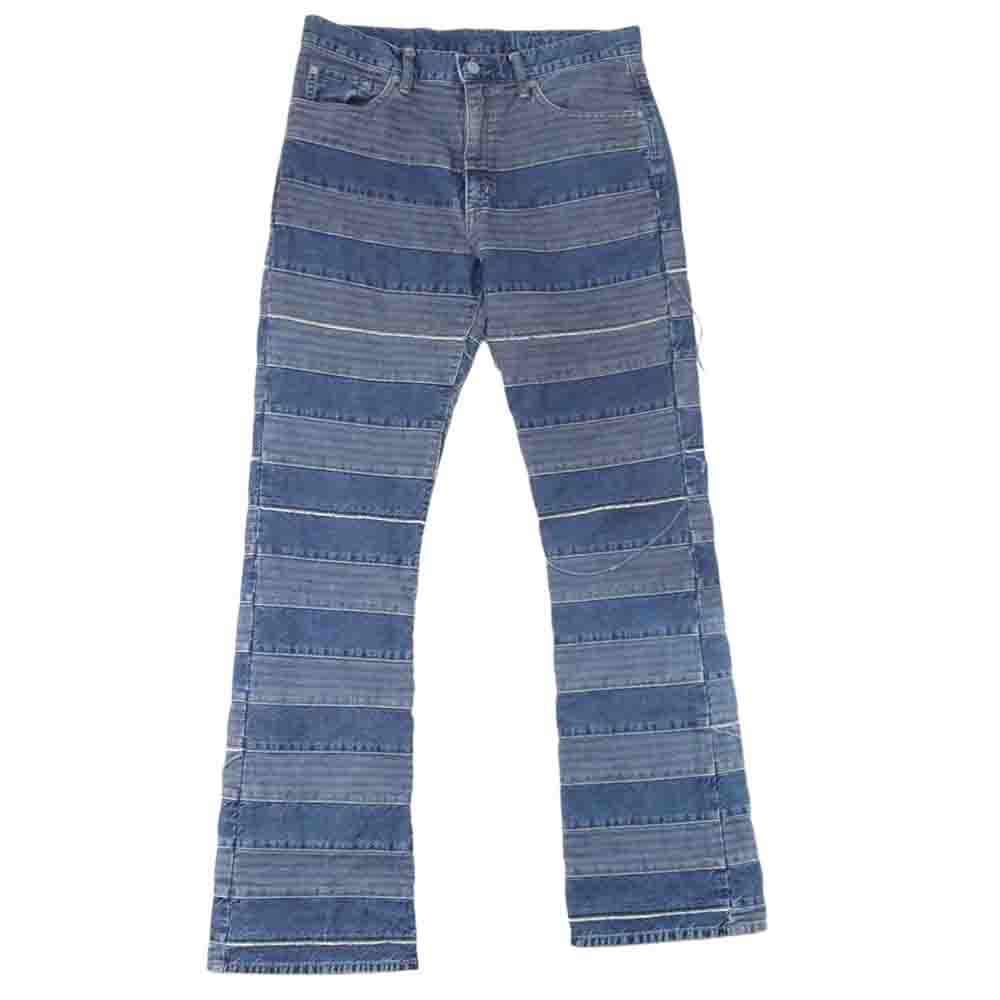 HYSTERIC GLAMOUR ヒステリックグラマー 02212AP01 スクラッチ フレア デニムパンツ インディゴブルー系 31【中古】