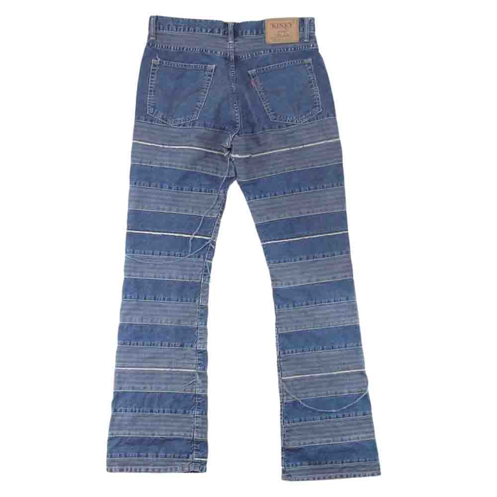HYSTERIC GLAMOUR ヒステリックグラマー 02212AP01 スクラッチ フレア デニムパンツ インディゴブルー系 31【中古】