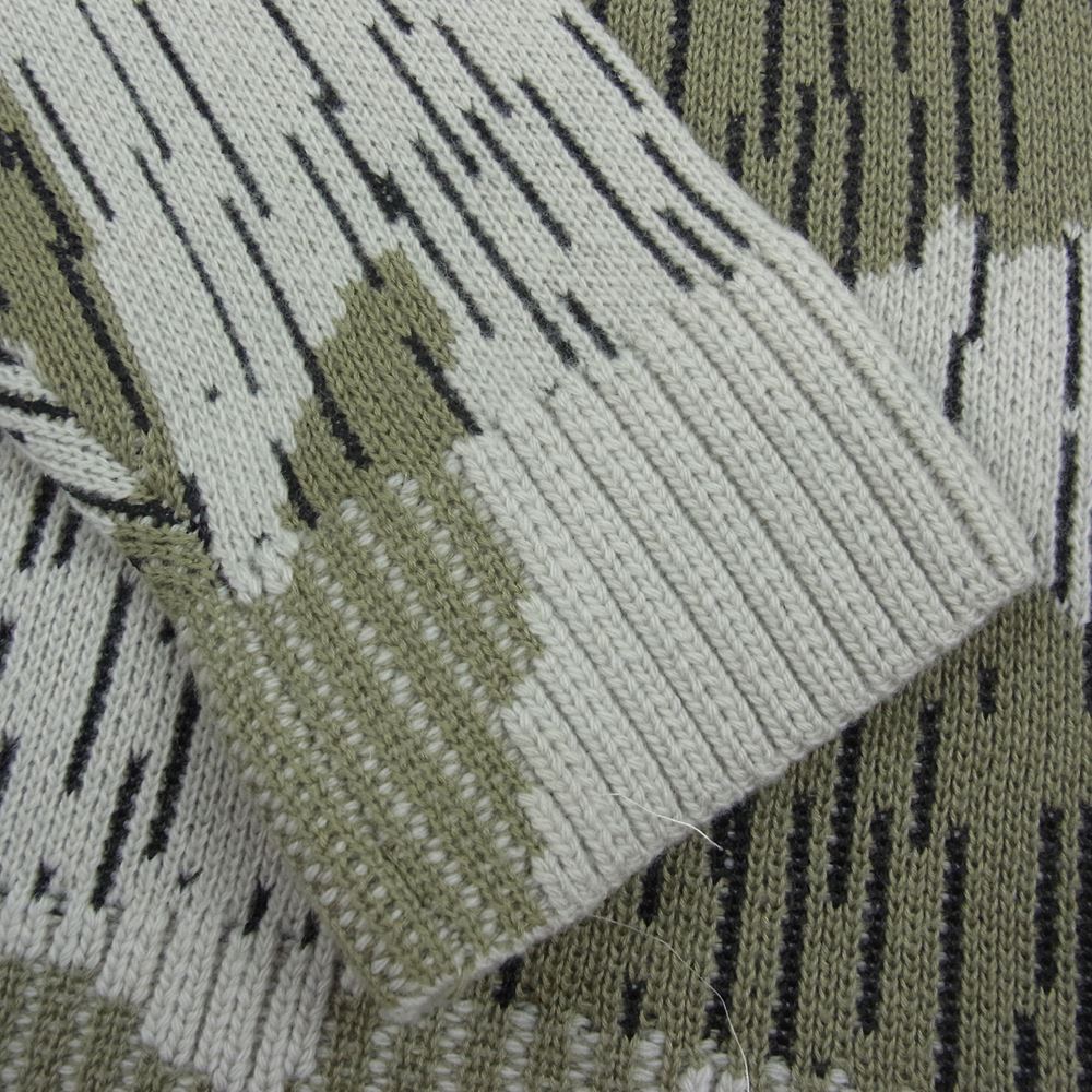 STONE ISLAND ストーンアイランド TOM066618 Rain Camo Crew Knit レインカモ クルーネック ニット ライトブラウン系 L【中古】