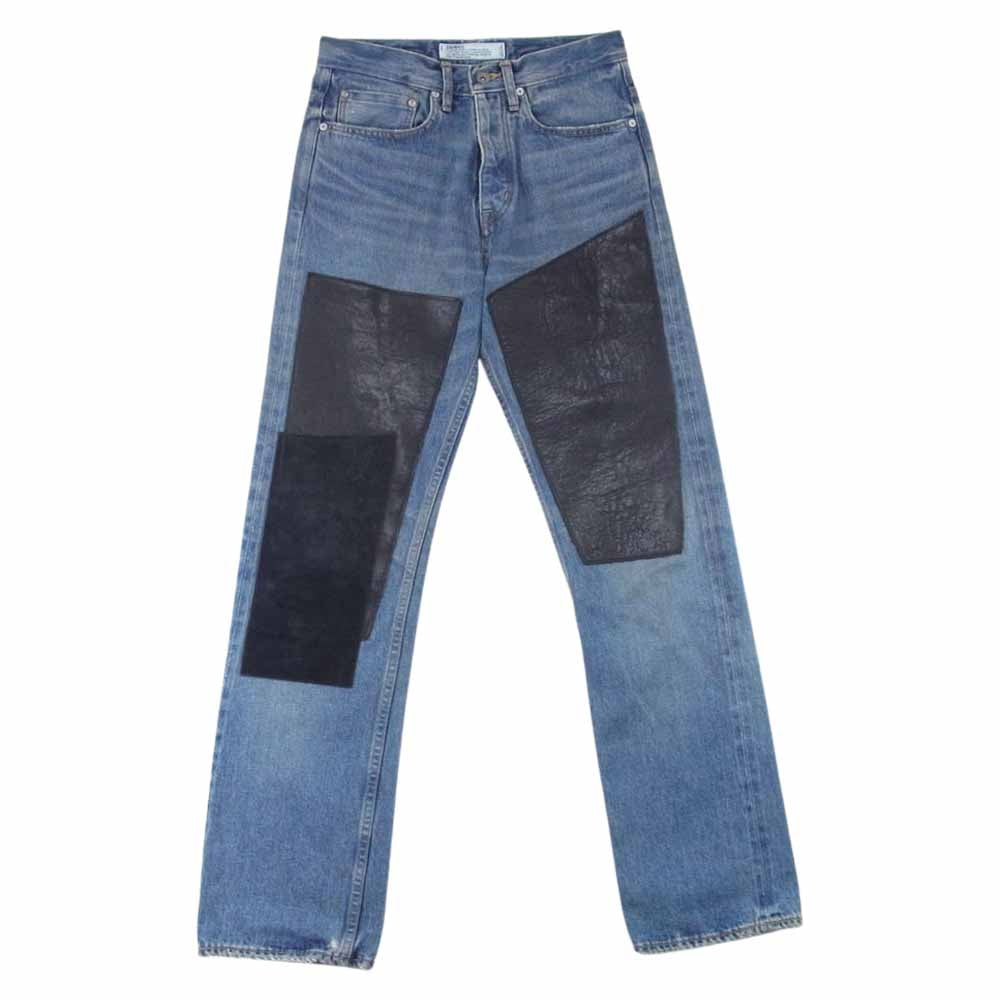 ダイリク 21AW D-7 Leather Patch Slim Denim Pants スリム デニム パンツ インディゴブルー系 27【中古】