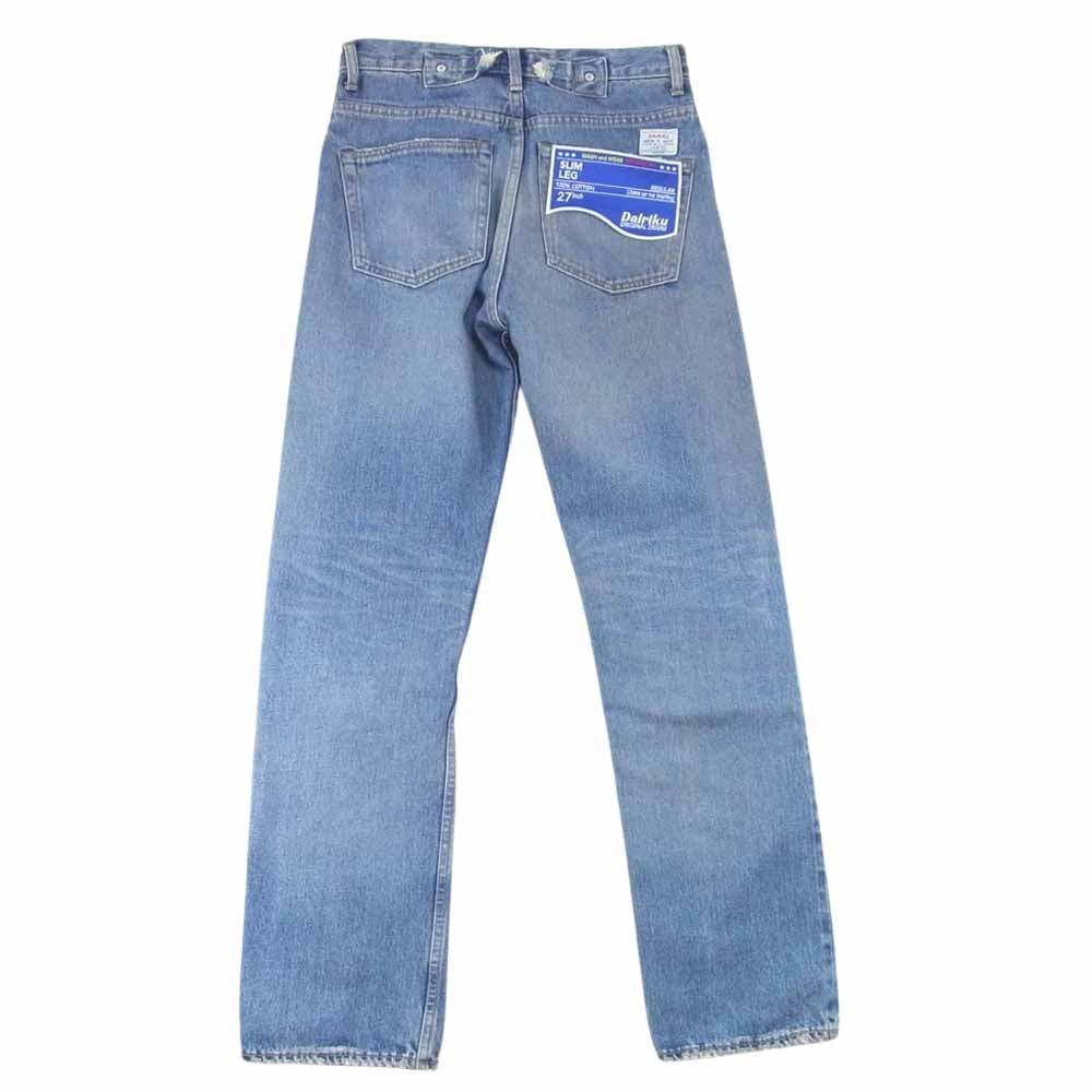 ダイリク 21AW D-7 Leather Patch Slim Denim Pants スリム デニム パンツ インディゴブルー系 27【中古】