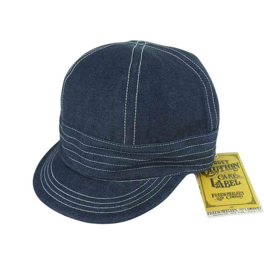 FREEWHEELERS フリーホイーラーズ 2217003 UNION SPECIAL OVERALLS GUTHRIE 10oz DENIM ガスリー デニム ワーク キャップ インディゴブルー系 F【新古品】【未使用】【中古】