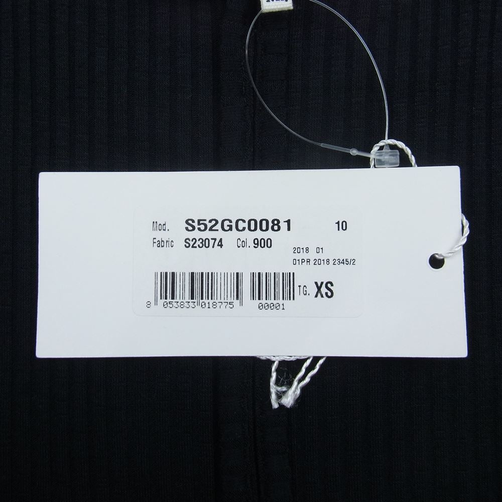 MAISON MARGIELA メゾンマルジェラ S52GC0081 MM6 エムエムシックス アウトシーム レーヨン リブ カットソー 長袖 ブラック系 XS【中古】