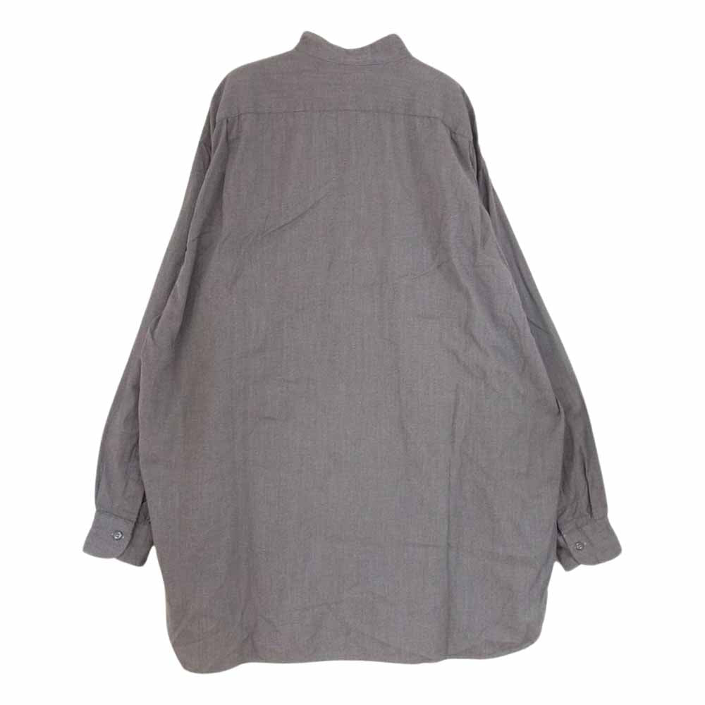 COMOLI コモリ 22SS  V01-02006 ヨリ杢 プルオーバー シャツ グレー系 2【美品】【中古】