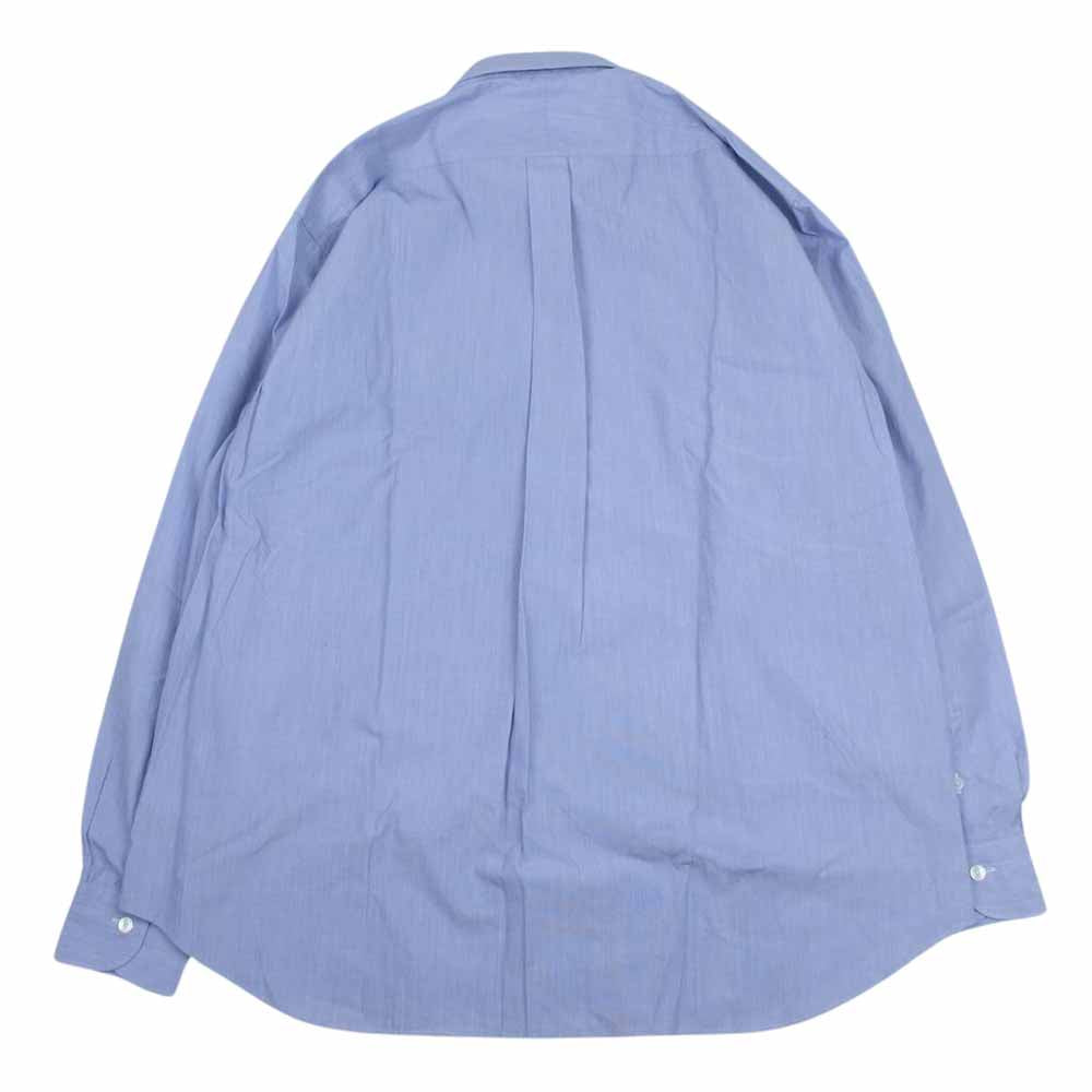 COMOLI コモリ 22AW  W03-02001 コモリシャツ コットン ストライプ 長袖 シャツ SAX STRIPE サックスストライプ ライトブルー系 2【新古品】【未使用】【中古】